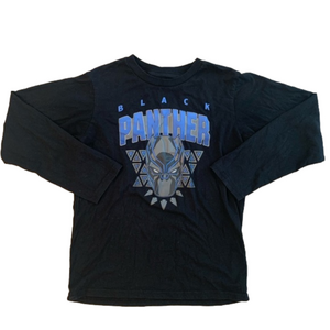 Marvel Black Panther Black & Purple Long Sleeve Shirt Size M